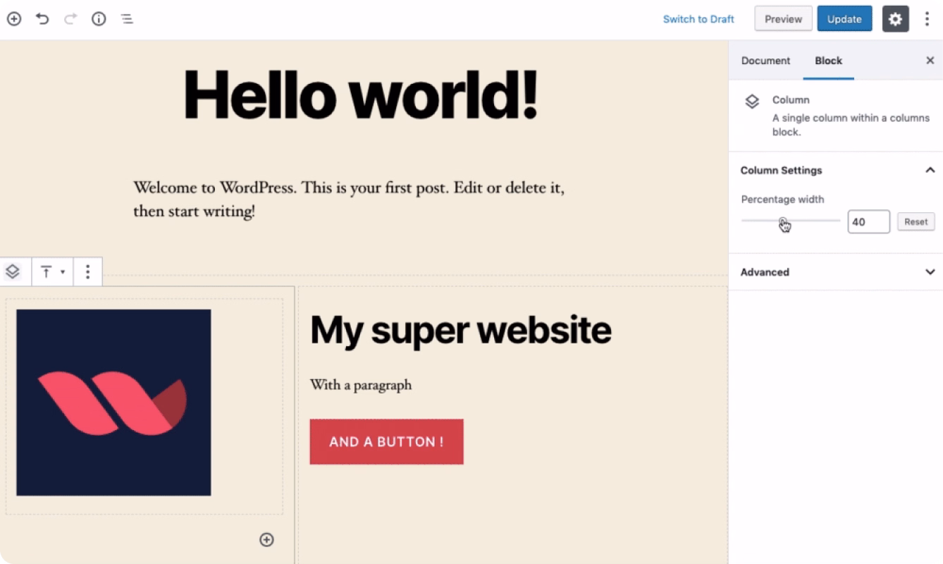 Wordpress No Code Webdesign Builder
