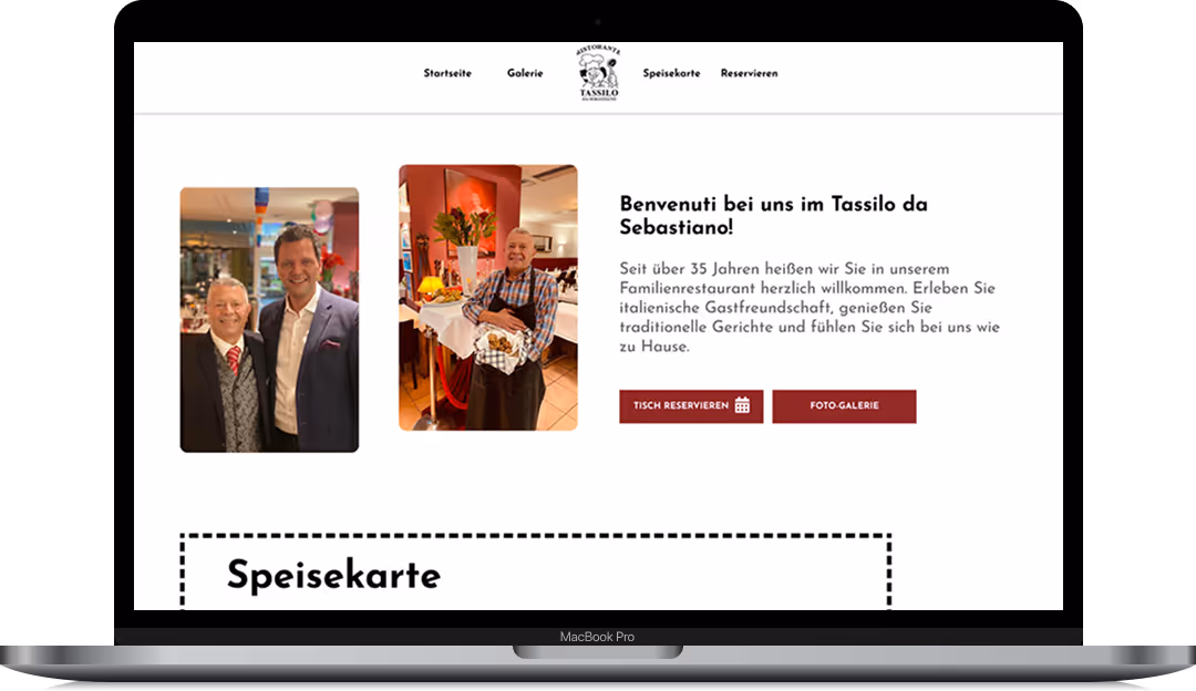 Restaurant Webdesign Beispiel