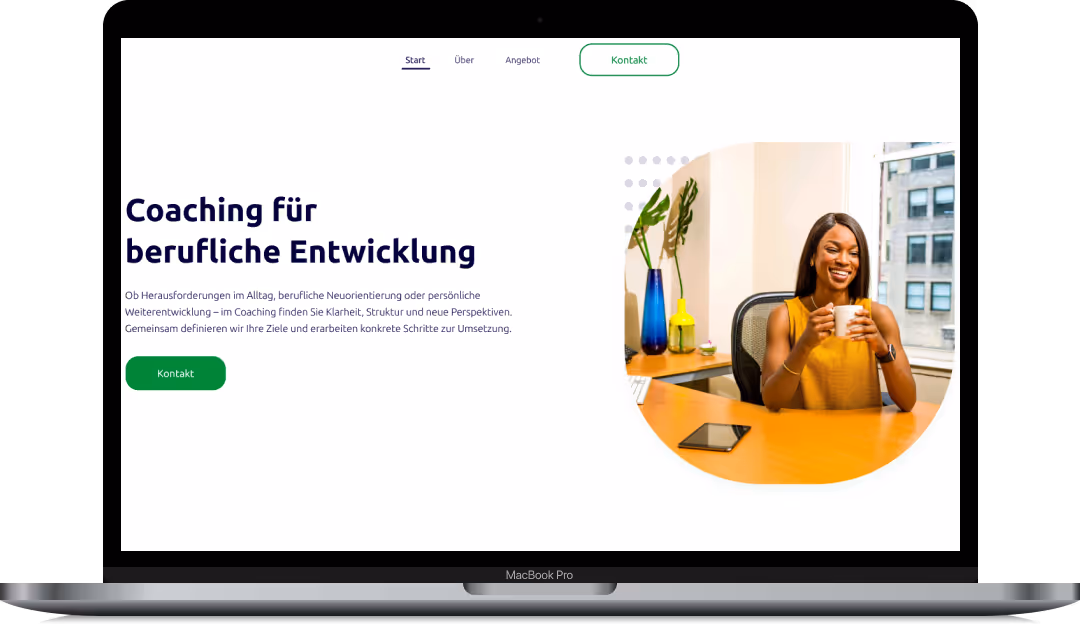Beispiel für professionelles Berater Webdesign