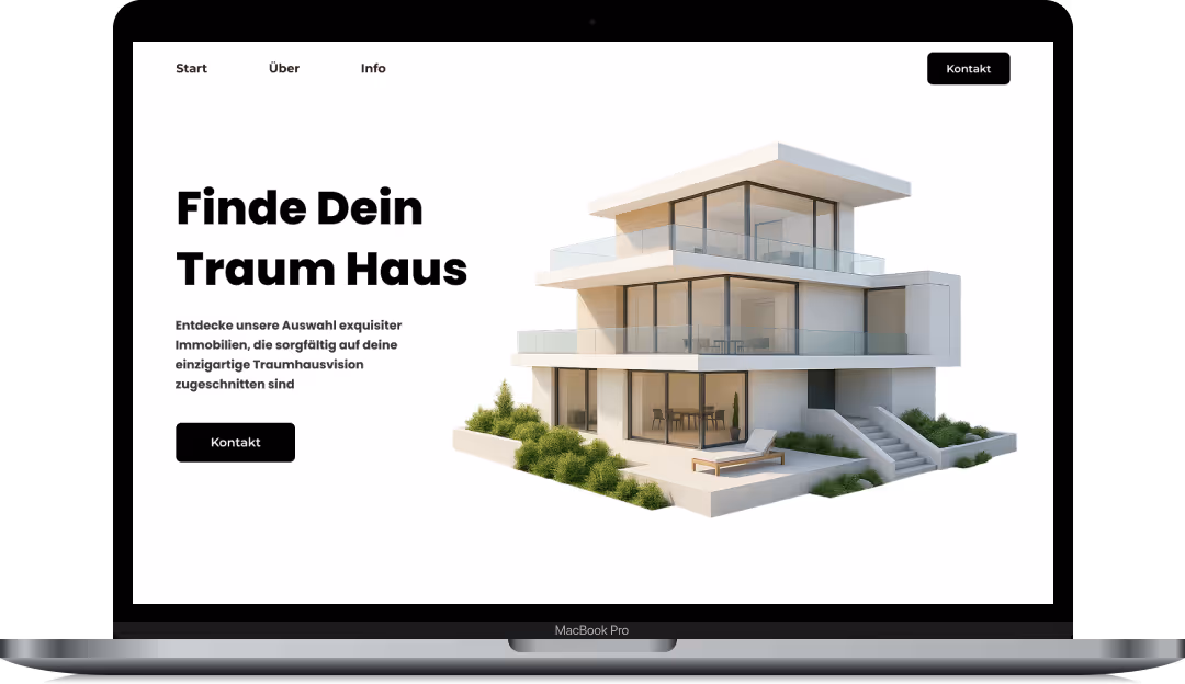 Beispiel für professionelles Immobilien Webdesign